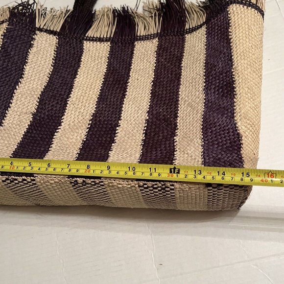 Veronica Beard Dans la Main Bag Handmade Iraca Palm Brown❤️Great gift❤️ - Picture 3 of 13